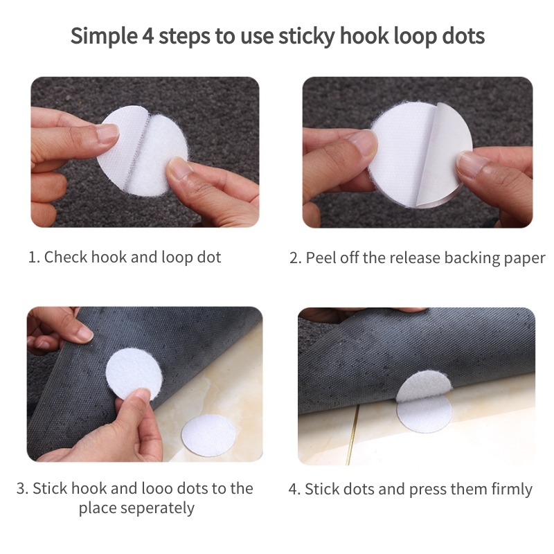 self adhesive hook and loop dots