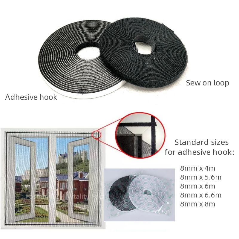 hook and loop fastener for fly screen