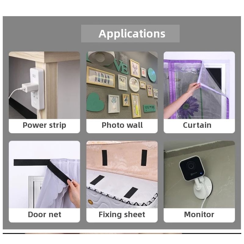 hook and loop tape with 3M adhesive back applications